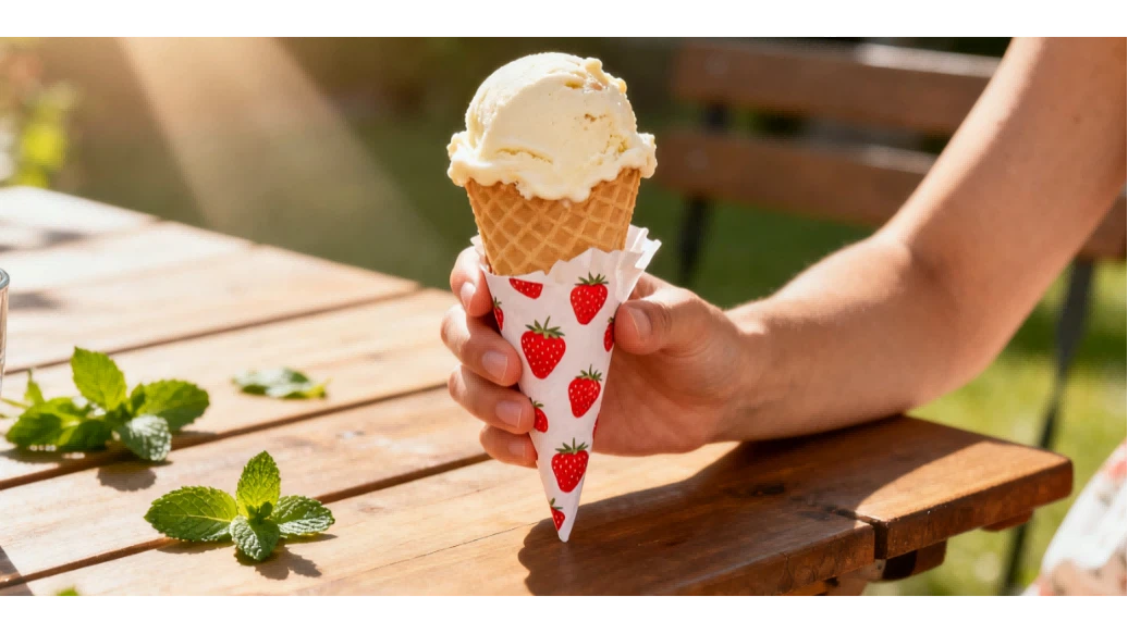 Paper ice cream cone sleeves 2 Paper ice cream cone sleeves 2