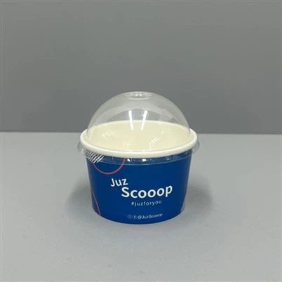 Coppe da gelato in carta stampata da 4 once con coperchi per feste